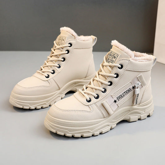 Waterproof Lace-Up Ankle Boots