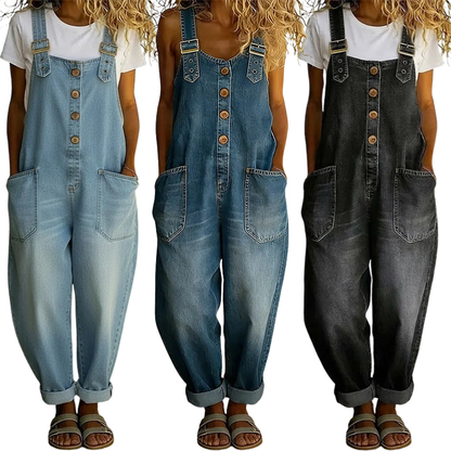 Denvra  —  Denim Overall with Vintage Buckles