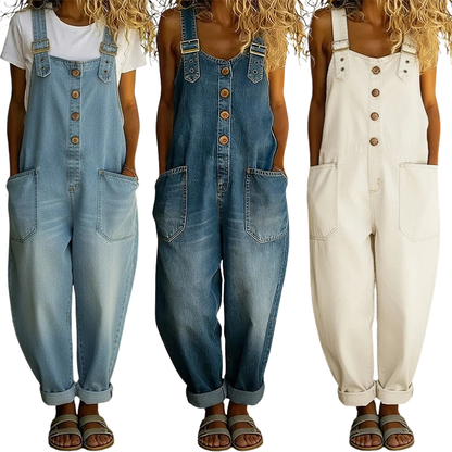 Denvra  —  Denim Overall with Vintage Buckles