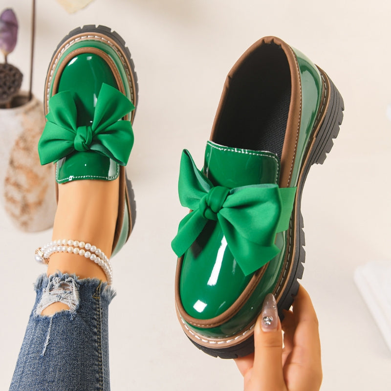Lucente Loafers — Bowknot Slip-On
