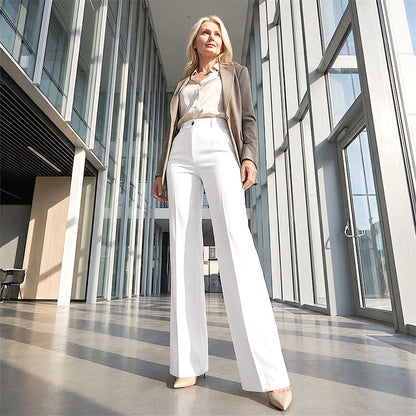 Marchelle — High-Waisted Tailored Suit Trousers
