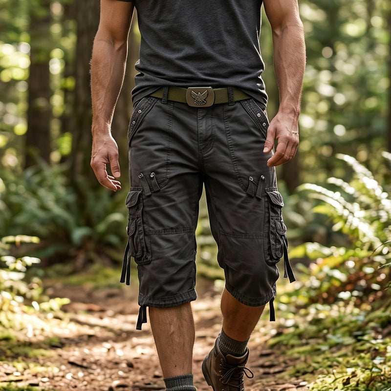 Kastellan — Multi-Pocket Cotton-Blend Cargo Shorts