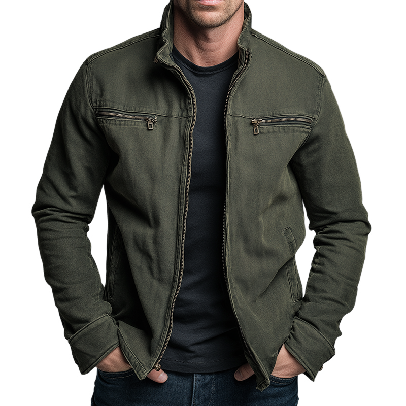 Gertrud Vintage Cotton Zip Jacket - Comfortable Cotton Jacket