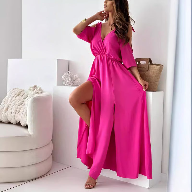 Velvara — Silhouette High-Waist Maxi Dress