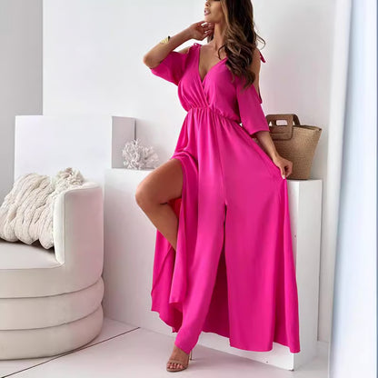 Velvara — Silhouette High-Waist Maxi Dress