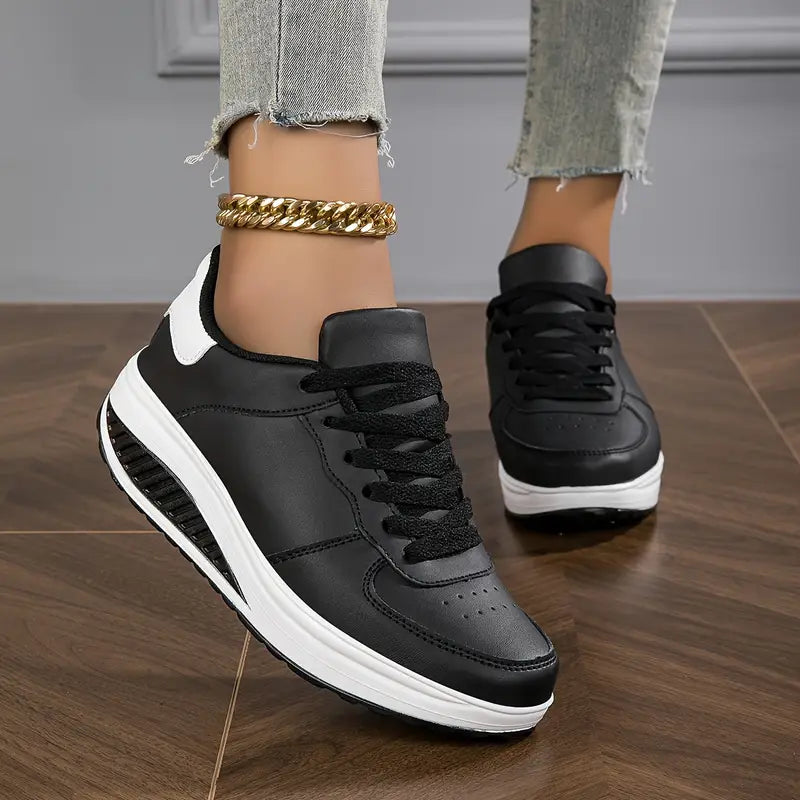 Elegant Comfy Shoes - Comfortable Casual Fashion Wedge Sneakers
