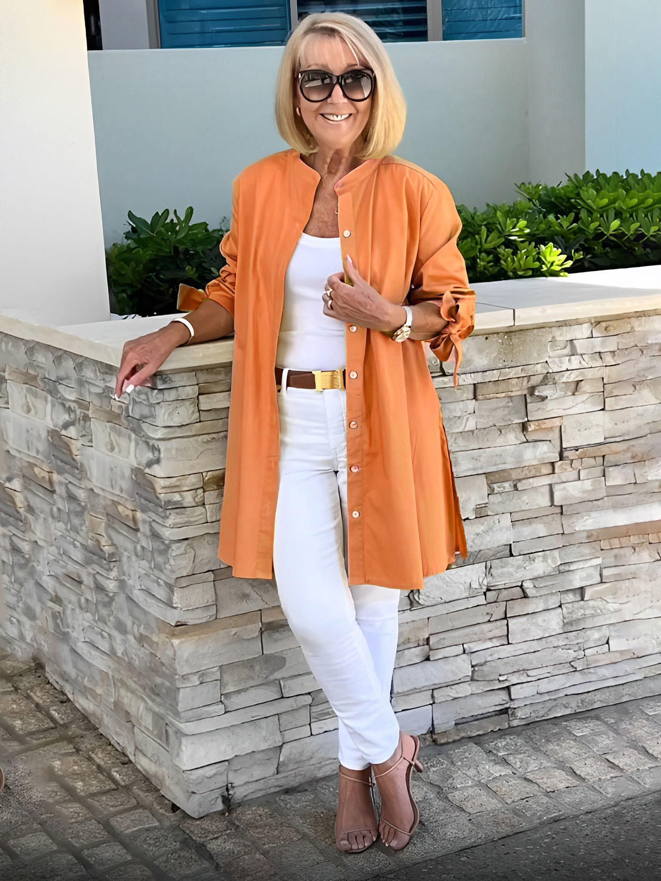 Veloire — Women's Longline Cotton Shirt Jacket