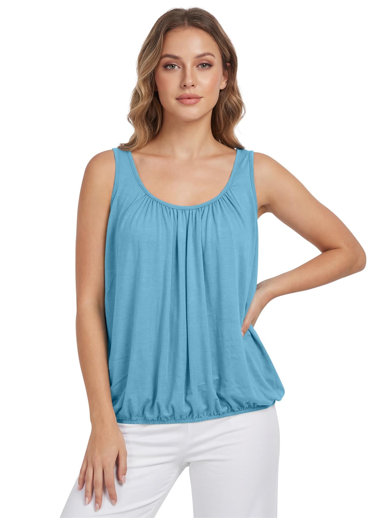 Élodie — Colour Pleated Sleeveless Camisole