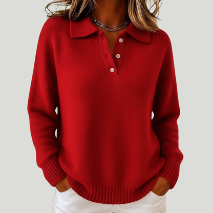 Clementine | Soft sweater with collar
