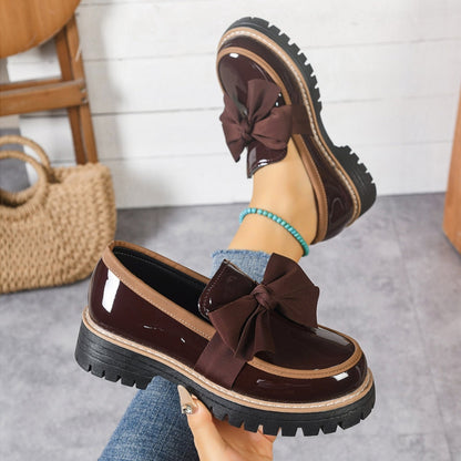 Lucente Loafers — Bowknot Slip-On