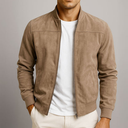 Adrian - Soft Premium Suede Bomber Jacket