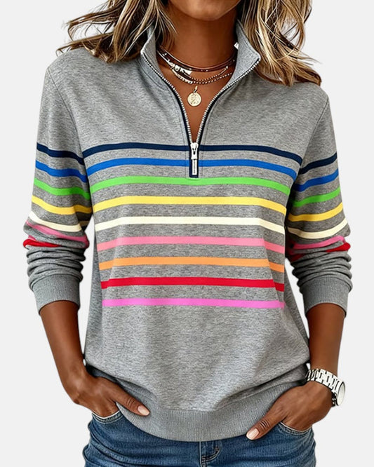 Nina - Comfortable Striped Jumper