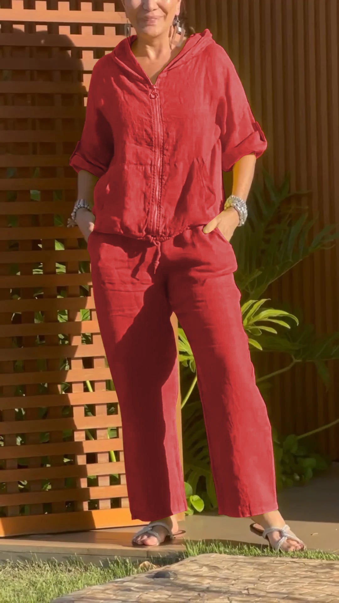 Linnae — Cotton Linen Hooded Set