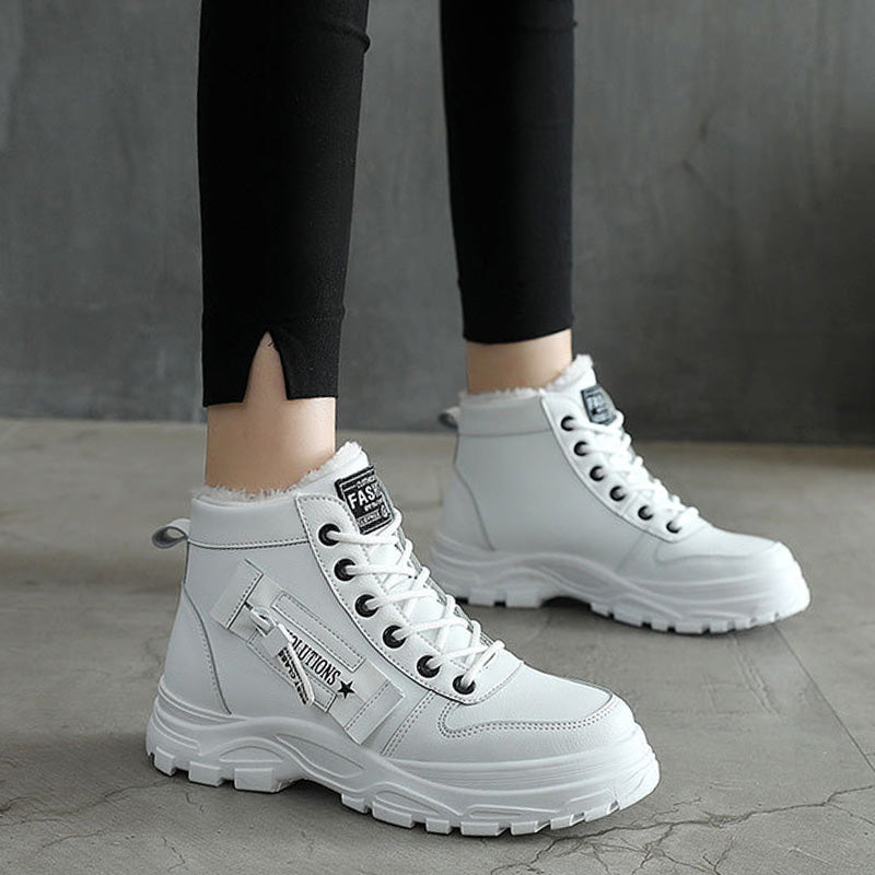 Waterproof Lace-Up Ankle Boots