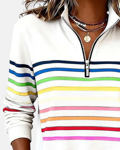 Nina - Comfortable Striped Jumper