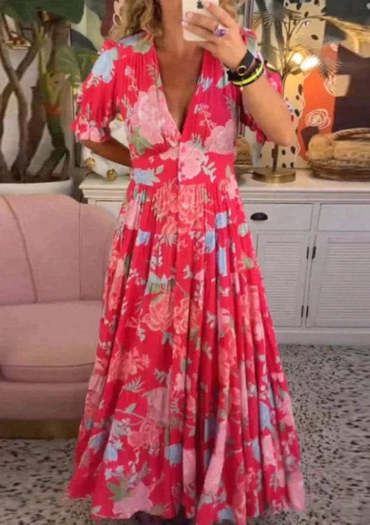Vellené — Botanical Bloom Floral Maxi Dress