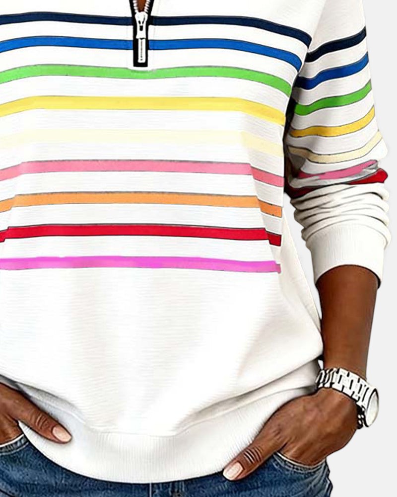 Nina - Comfortable Striped Jumper