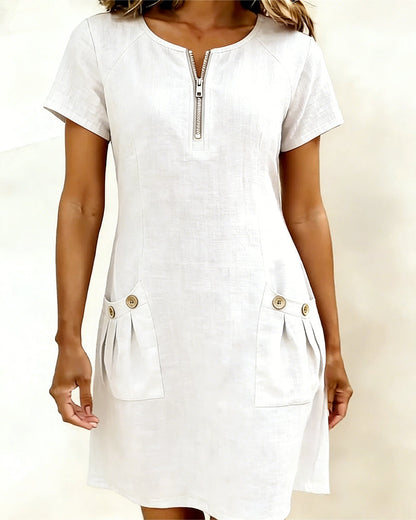 Eliana — Linen  Mini Dress