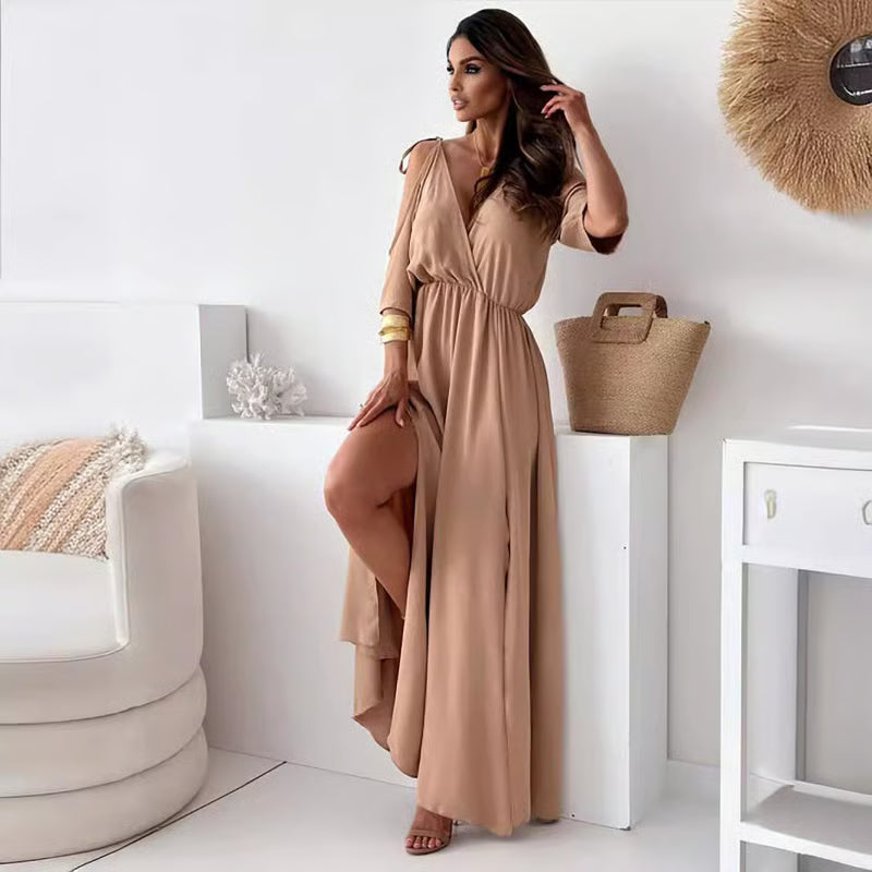 Velvara — Silhouette High-Waist Maxi Dress