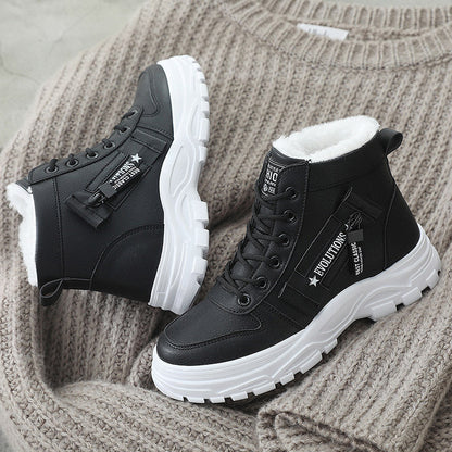 Waterproof Lace-Up Ankle Boots