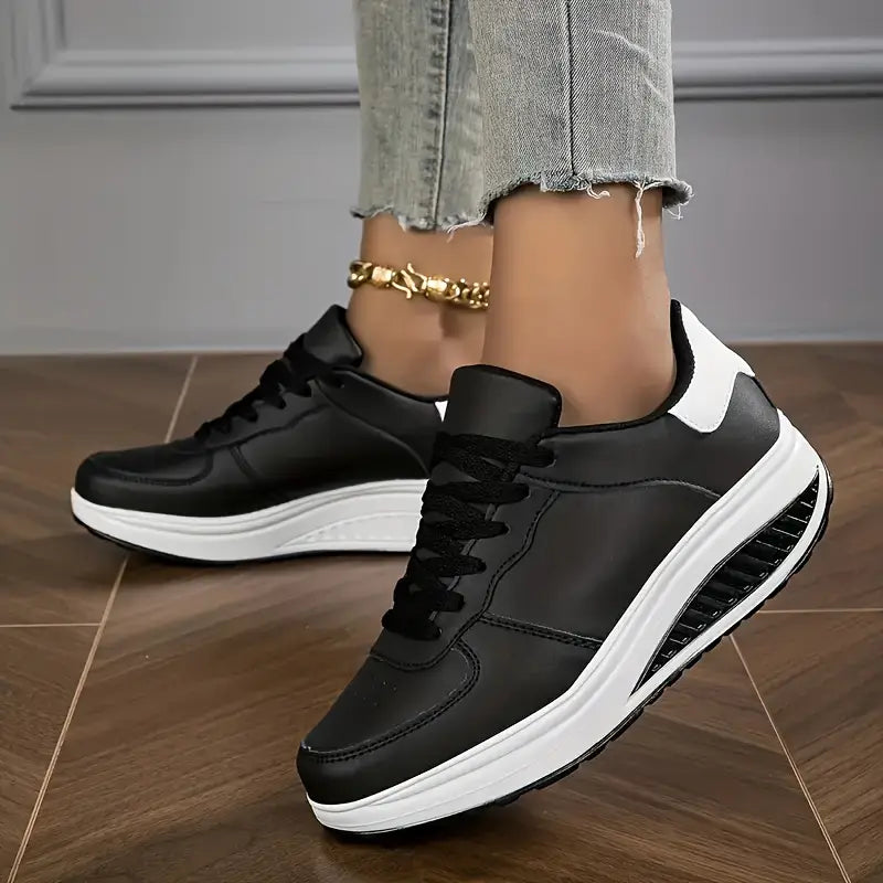 Elegant Comfy Shoes - Comfortable Casual Fashion Wedge Sneakers