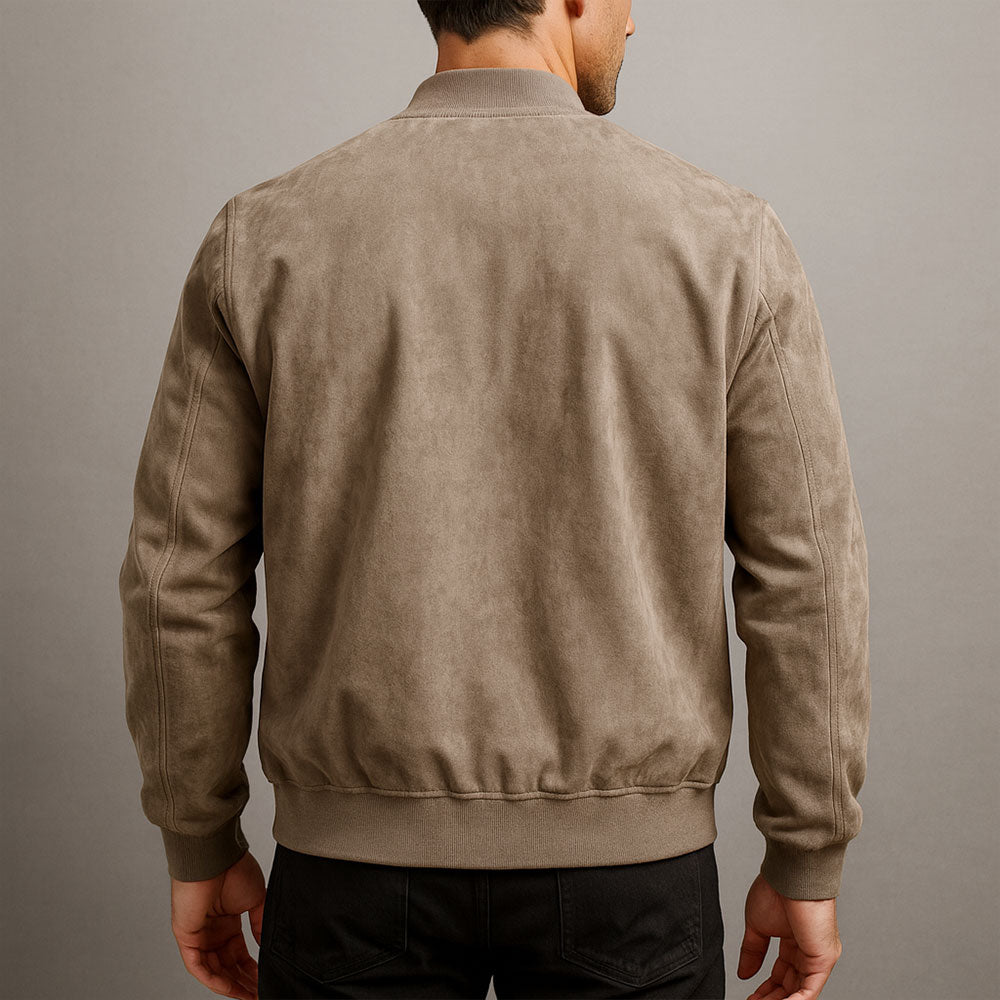 Suede Jacket – Refined Textured Elegance