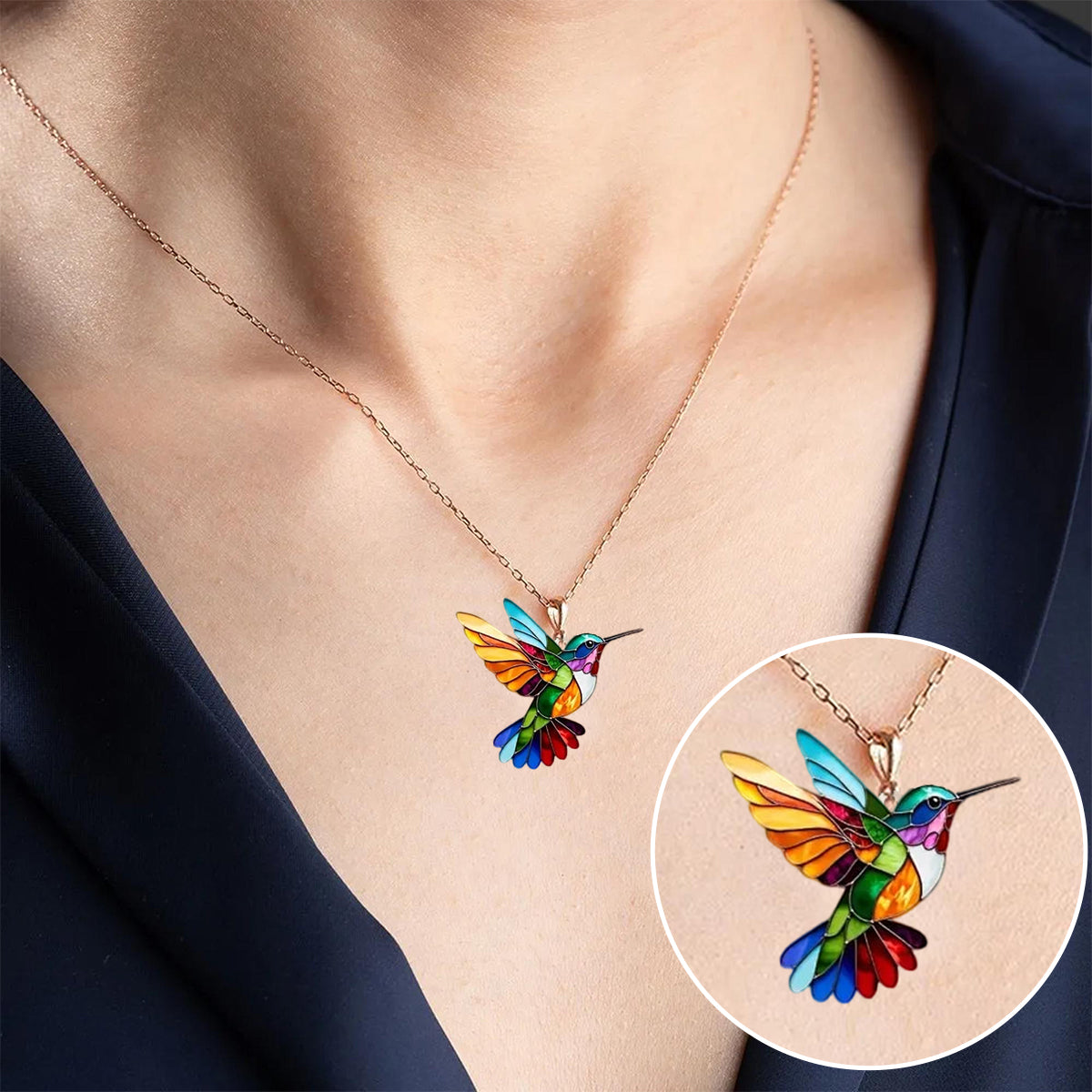 Hummingbird Necklace - Unique Jewelry