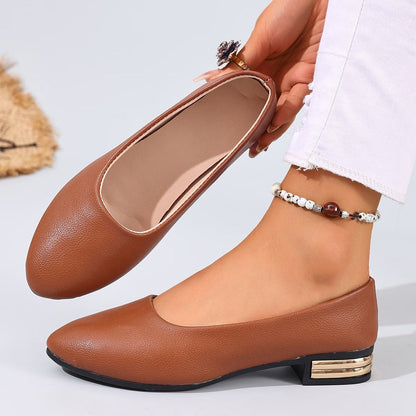Women's Leather Comfortable Flat Loafers - Comfortable Loafers