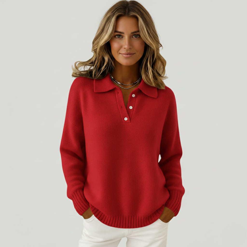 Clementine | Soft sweater with collar