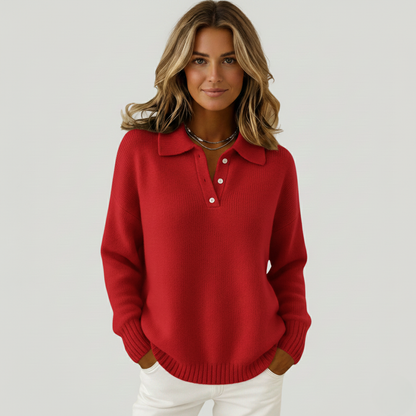 Clementine | Soft sweater with collar
