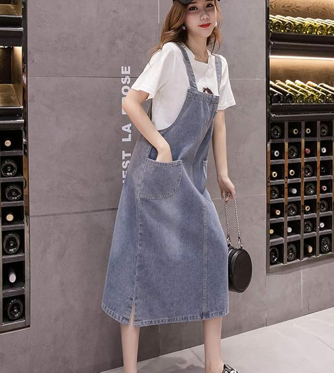 Maeven — Denim Overall Maxi Skirt