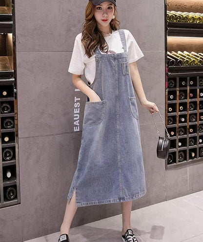 Maeven — Denim Overall Maxi Skirt