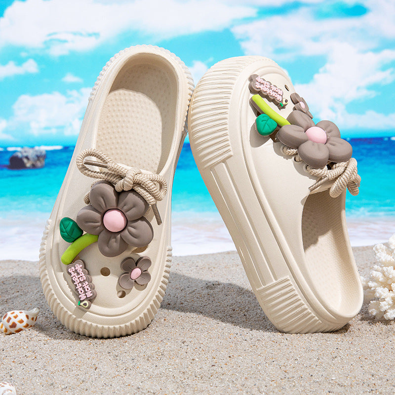 Fève — Women's Arch-Support Floral Slides