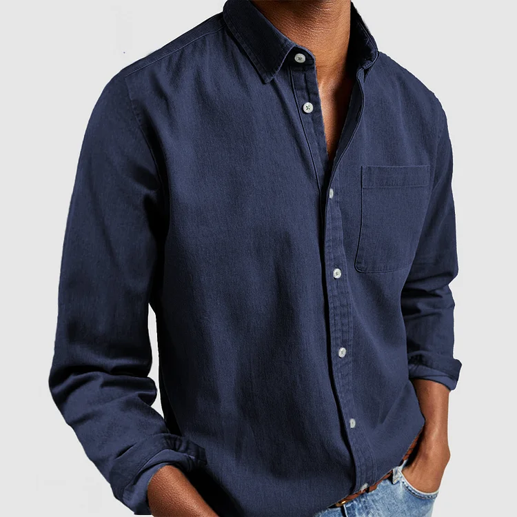 Men's Comfortable Shirt — Relaxed Button Fit