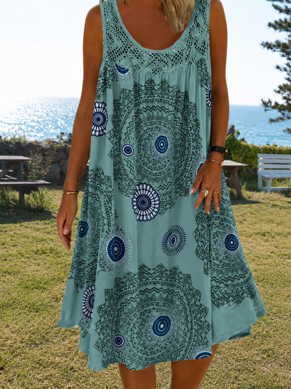 Isolde — Printed Sleeveless Summer Dress