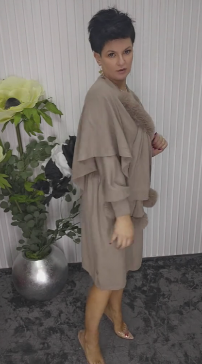 Noréa Plush Accent Long Sleeve Dress