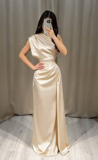 Ailinore — Sleeveless Elastic Taffeta Dress