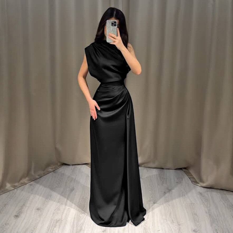 Ailinore — Sleeveless Elastic Taffeta Dress
