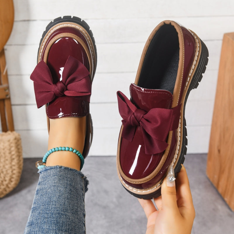 Lucente Loafers — Bowknot Slip-On