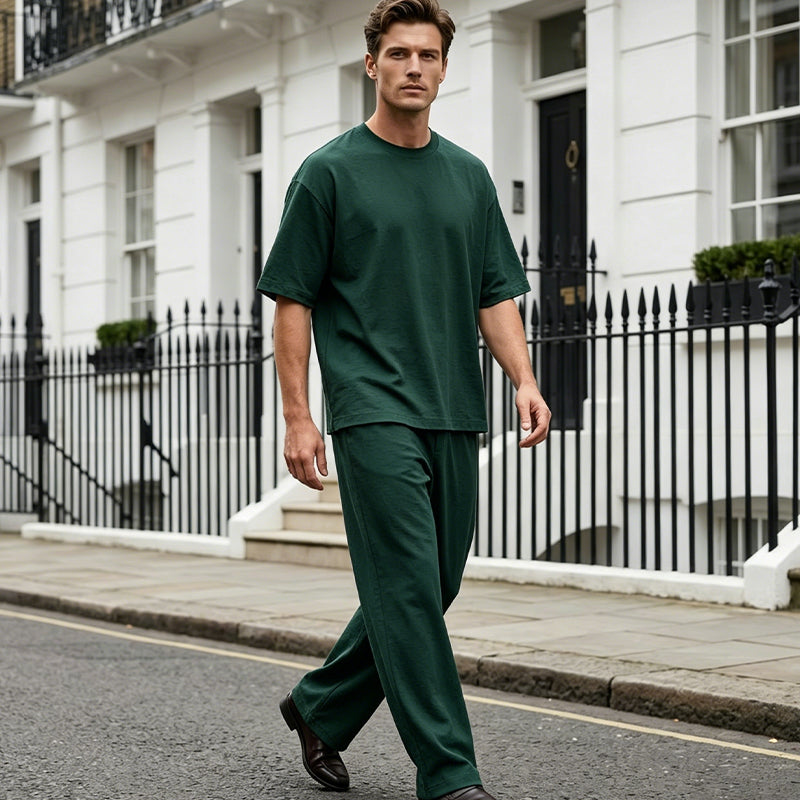 Marchevio — Two-Piece Tee & Wide-Leg Pants Set