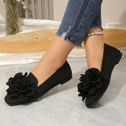 Women's Floral Mary Jane Shoes with Flat Heel