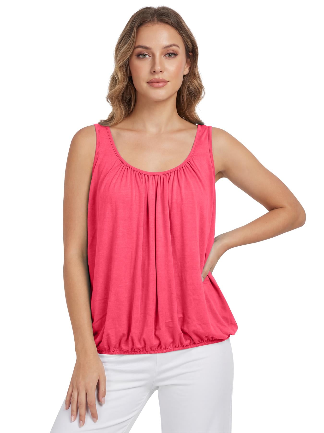 Élodie — Colour Pleated Sleeveless Camisole