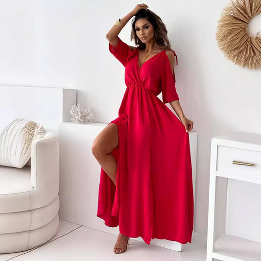 Velvara — Silhouette High-Waist Maxi Dress
