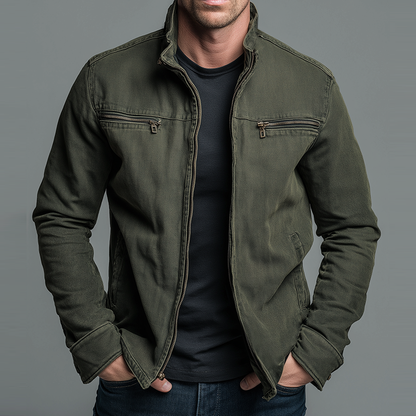 Gertrud Vintage Cotton Zip Jacket - Comfortable Cotton Jacket