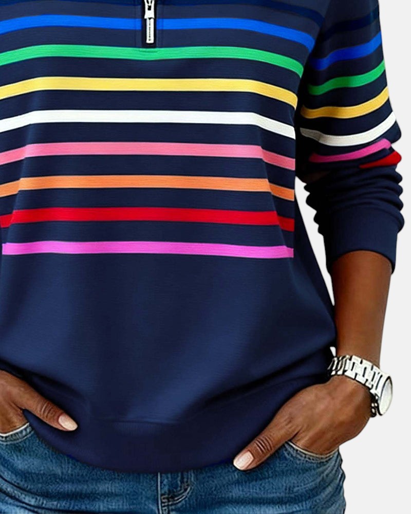 Nina - Comfortable Striped Jumper