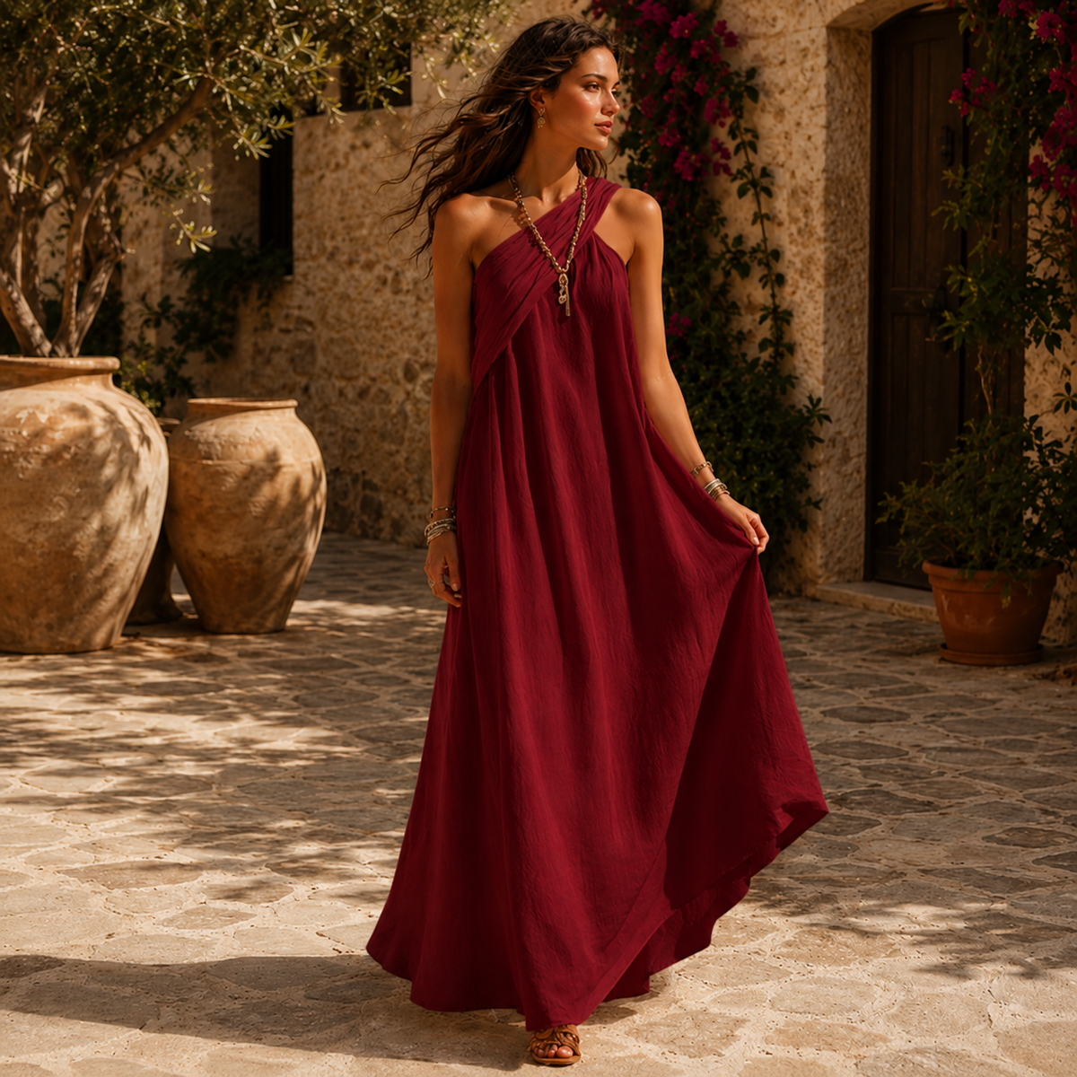 Elvera –Wrap Maxi Dress
