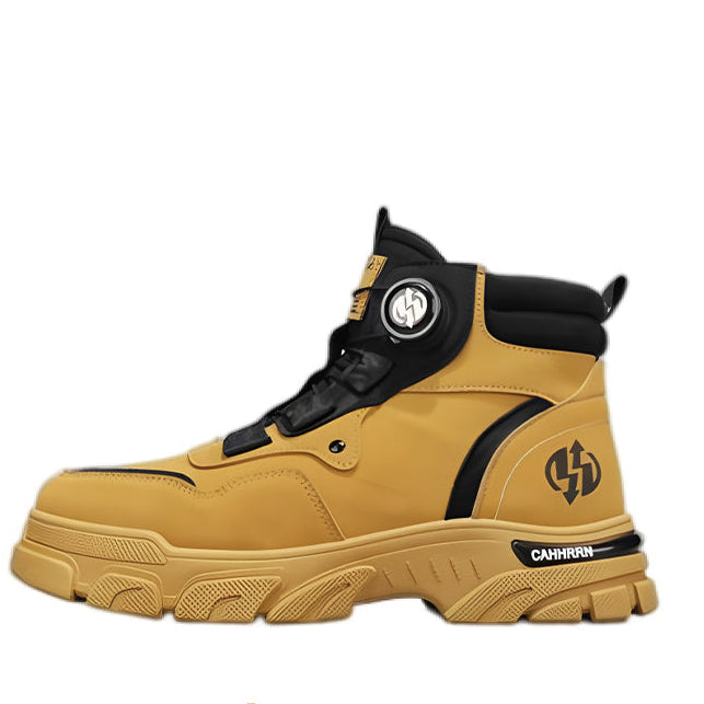 Men's Work Shoes with Pivoting Buckle for Outdoor Use
