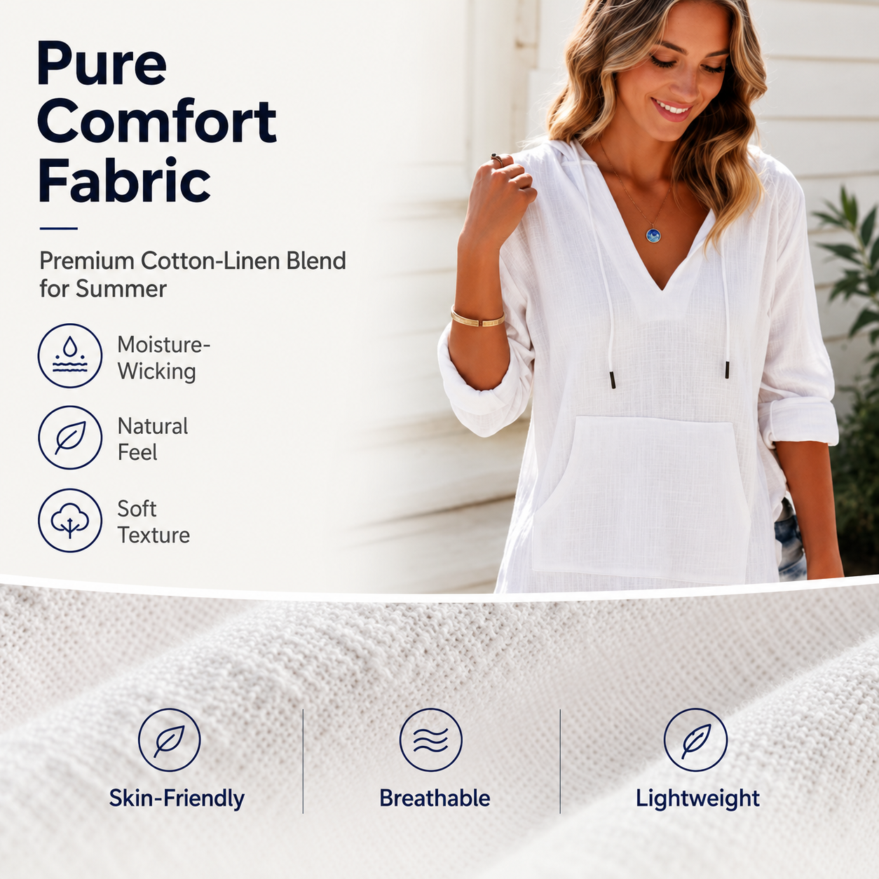 Solveig — Oversized Hooded Beach  Dress