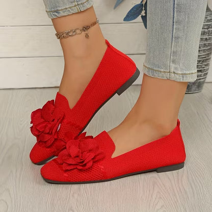Women's Floral Mary Jane Shoes with Flat Heel
