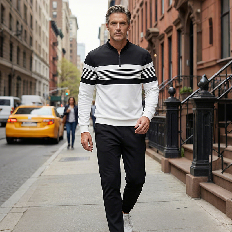 Bramholt — Colour-Block Quarter-Zip Set